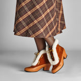 Alpen Retro Winter Booties (Brown/Ivory)