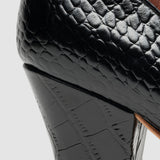Marilyn Vintage Pumps Wide (Mock Croc Black)