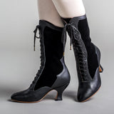 Camille Edwardian Boots (Black/Black)