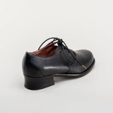 Ghillie Vintage Lace-Up Shoes (Black)