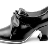 Pompadour Leather 18th Century Shoes (Black)